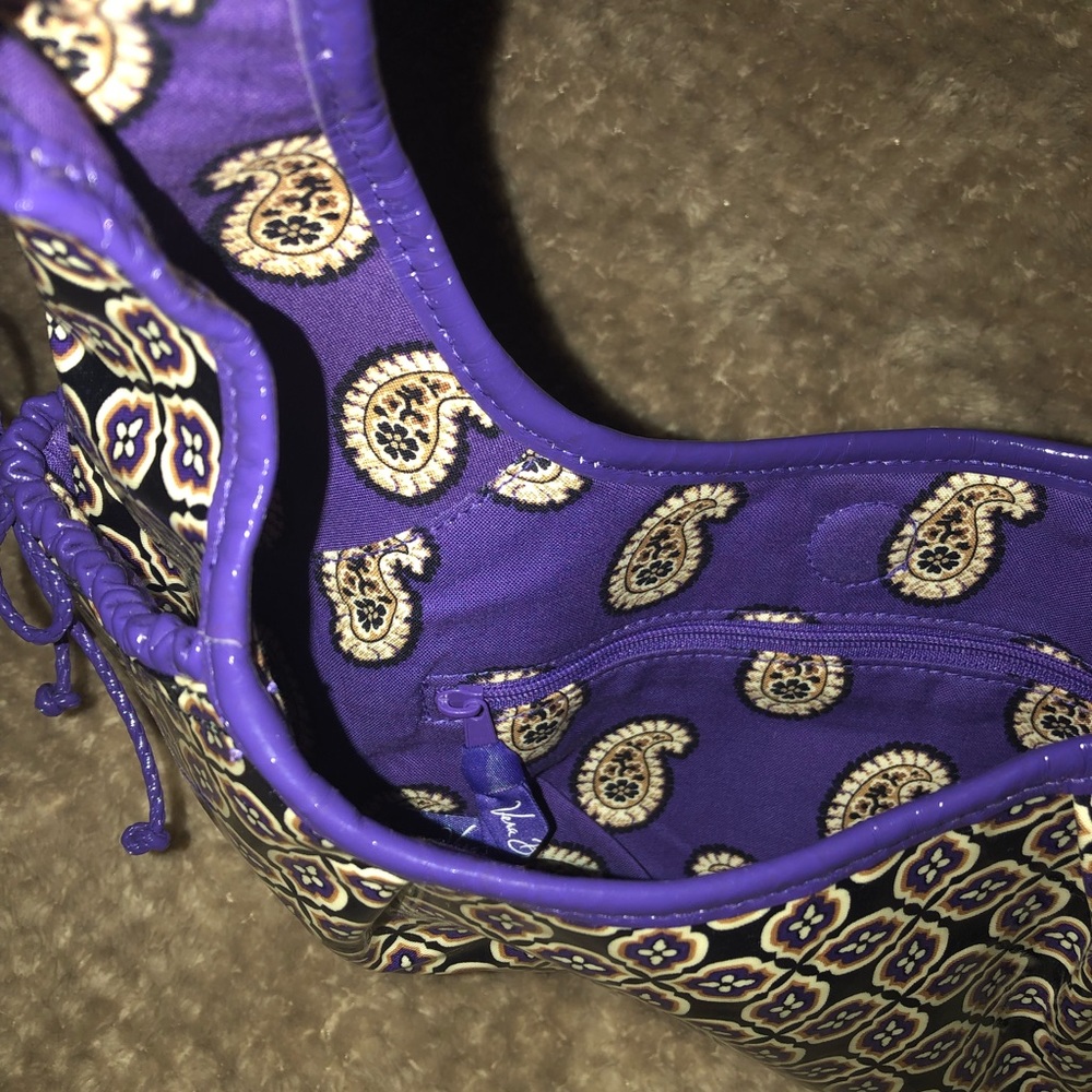 Vera Bradley Frill Tied Together Simply Violet Hobo Purse - NWOT - Picture 3 of 7